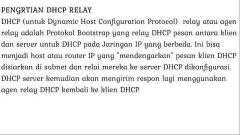 Konfigurasi DHCP Server & DHCP Relay pada Debian 9