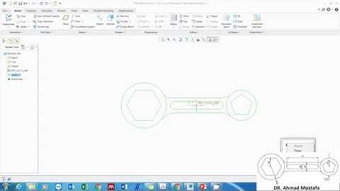 Practice #4: Pallete command in Sketch environment using PTC Creo Parametric
