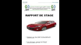 rapport de stage mecanique automobile dans un garage pdf