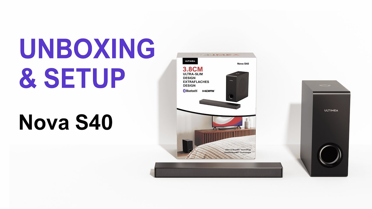Soundbar Ultimea NOVA S40 Avec Subwoofer Sans Fil 2.1 - Bluetooth 5.3, HDMI, USB - Occasion Fonctionnel