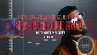 Así hice el Beat de MAS RICA QUE AYER -Anuel AA Mambo Kingz DJ Luian en Fl Studio (REMAKE - KARAOKE)