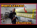 pintando letras Chevy 72 (negro perla en blanco perla )