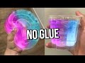 Testing viral no glue slimes how to make diy no glue slimes water slime  1 ingredient slime