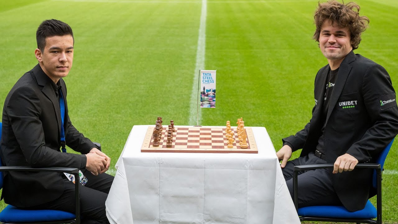 Abdusattorov beat Carlsen in R5 of the Tata Steel Masters 2023