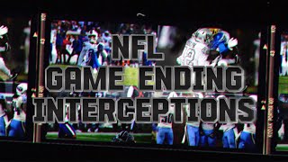 NFL Game Ending Interceptions Compilation