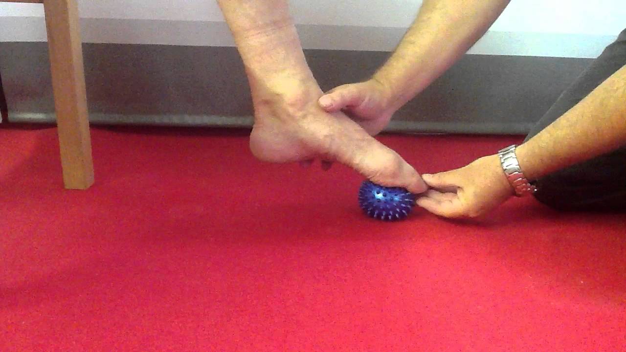 Degenerative Joint Disease Rehab Exercises with Foot Therapy Ball