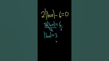 Absolute Value Equation with a Natural Logarithm: 2|lnx|  - 6 = 0 #shorts
