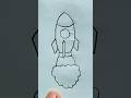 Easy Rocket Drawing 🚀 | রকেট আঁকা খুব সহজ | MRA Drawing and Crafting #art #rocket #shorts