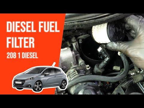 How to replace the diesel fuel filter PEUGEOT 208 1 1.6 BlueHDI ⛽