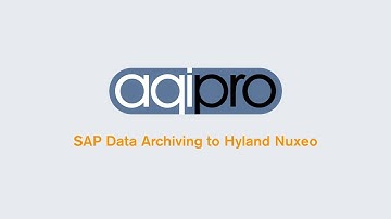 SAP Data Archiving with Nuxeo via aqilink