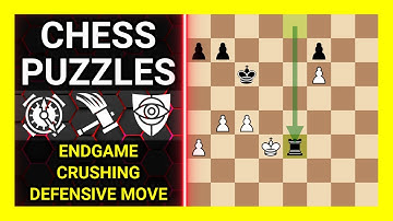 Chess Puzzles to Practice. Themes: Endgame, Crushing, Defensive move. Learn Chess
