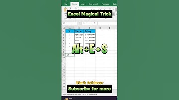 Excel Tricks And Tips || Excel Shorts Video || #shorts #excel #msexcel #akthegallant #viral