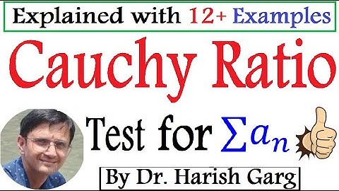 Cauchy Ratio Test | Infinite Series