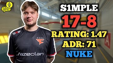 CS2 POV | S1MPLE (17-8) FACEIT RANKED (NUKE) | VOICE COMMS