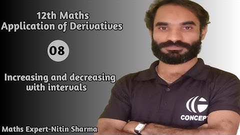 12th Maths Increasing and decreasing | Example