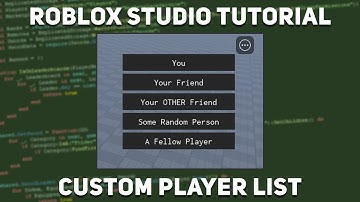 How to make a custom player list for your game! | Roblox Studio Tutorial | Easy