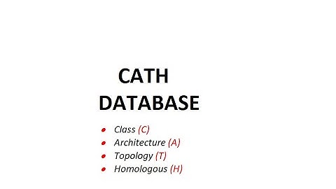 CATH DATABASE LECTURE 1