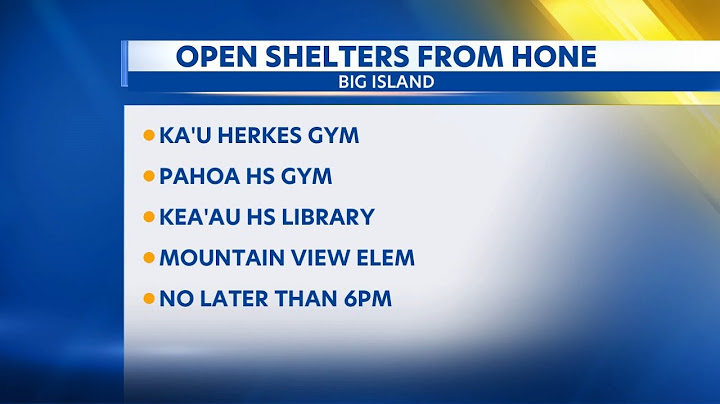 Hawaii County opens shelters in the community amid Tropical Storm Hone progress