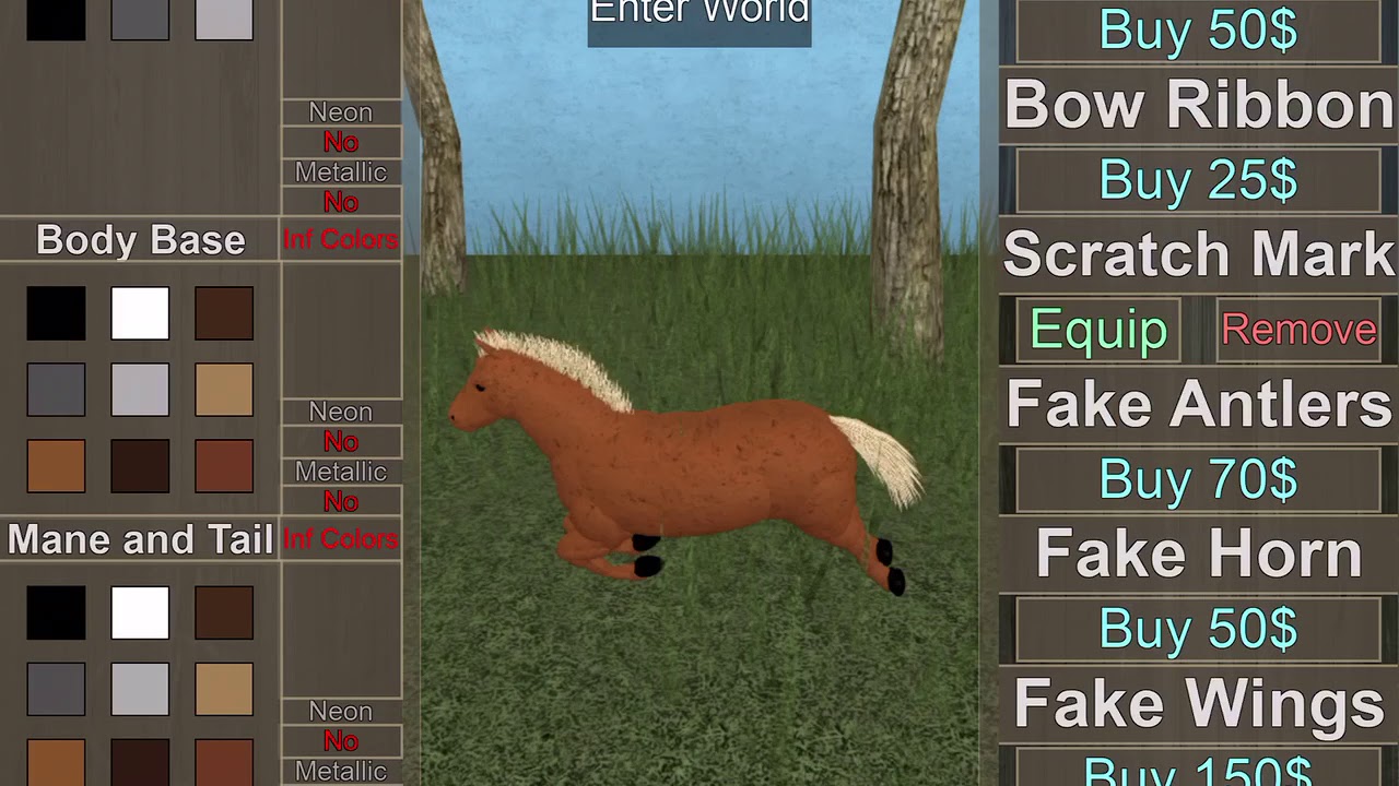 Roblox Horse World All My Game Pass Horses Enjoy Youtube