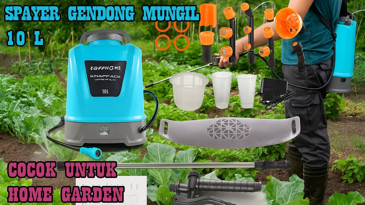 Review Tangki Sprayer Gendong 10 Liter Ringan Mungil Batere Lithium Cocok Untuk Home Garden