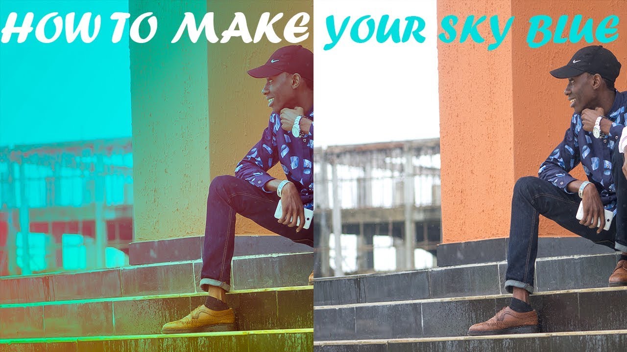 How to make my SKY BLUE PHOTOSHOP with no stress
