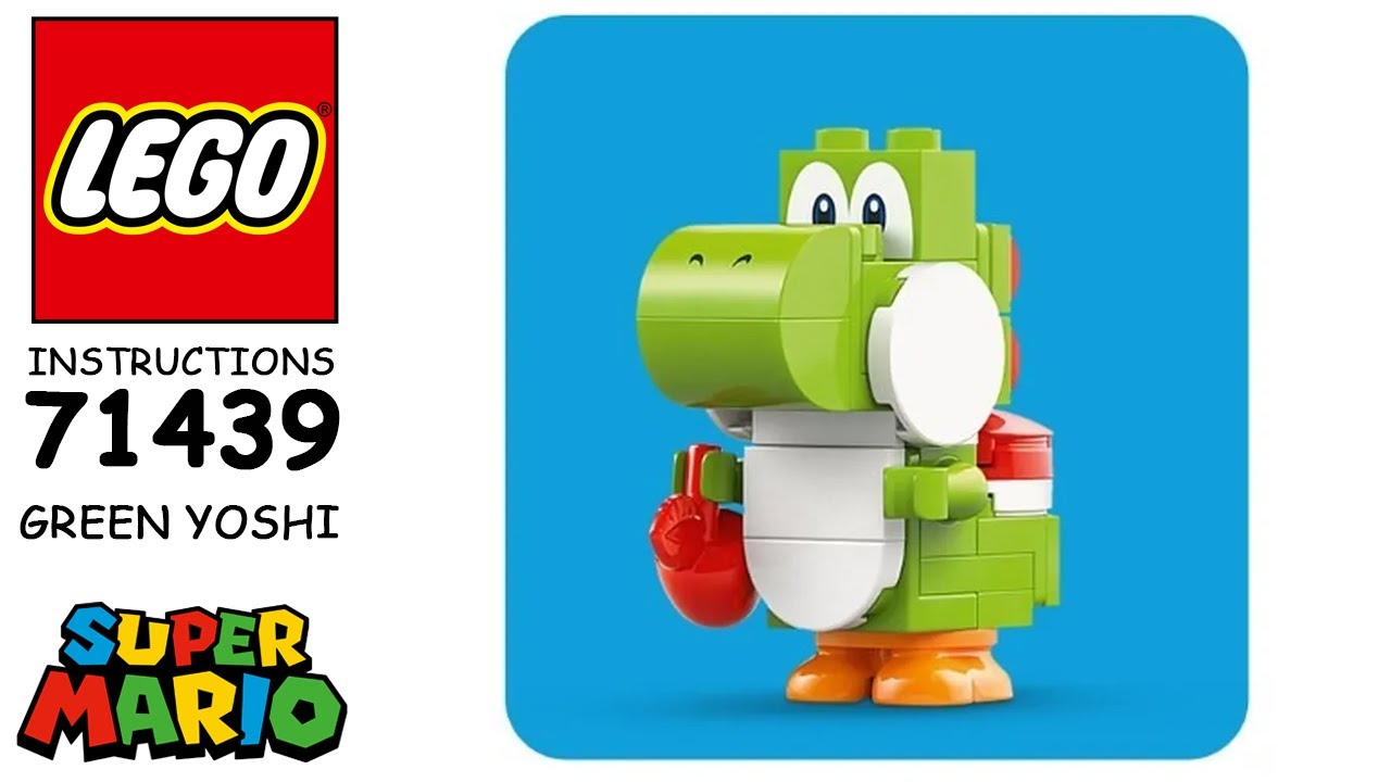 3D LEGO instructions 🔥 Green Yoshi Figure 🔥 71439 🔥 LEGO Super