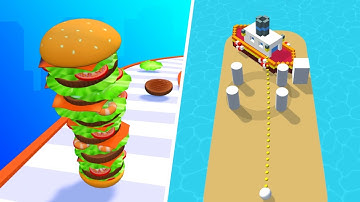 Cube Blast 3D | Burger Stack Runner 3D - All Level Gameplay Android,iOS - HAPPY NEW YEAR