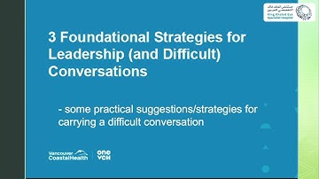 Mastering Difficult Conversations