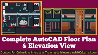 AutoCAD Floor Plan and Elevation View Tutorial Net Worth
