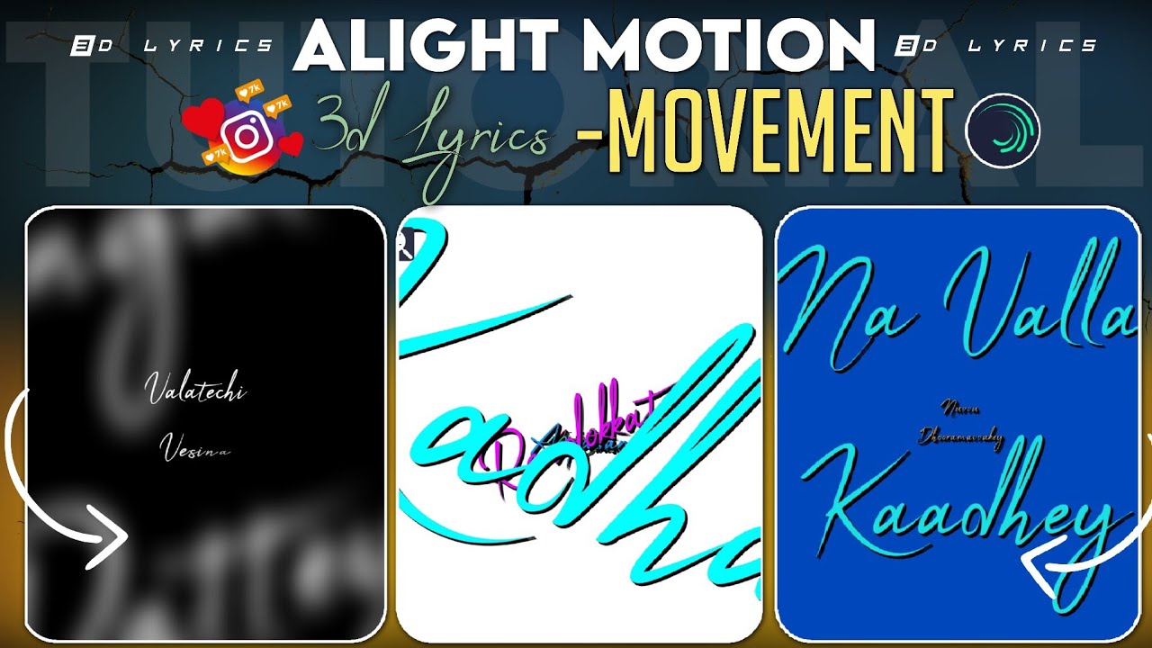 3D Camera Movement Lyrics Editing Tutorial | Alight Motion 3D Lyrics ...