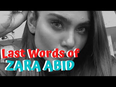 ZARA ABID Last Words | Pakistan's Best Model for 2020 | PIA Plane Crashed