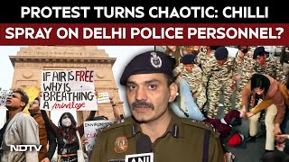 Delhi India Gate Protest Delhi Air Pollution Protest Turns Chaotic, Dcps Chilling Revelation