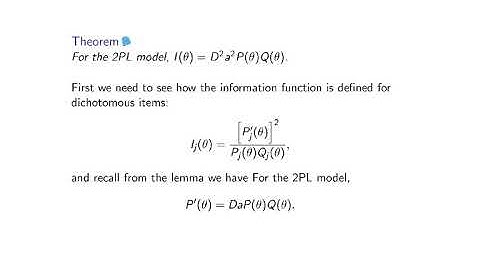 Item Information for the 2PL Model
