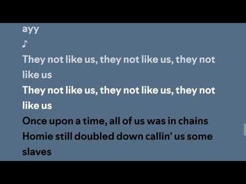 Kendrick Lamar Not Like Us Lyrics
