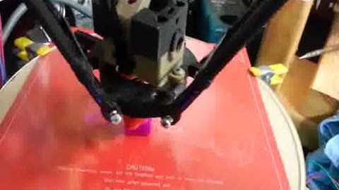 First test of Flex3drive on Cerberus delta 3D printer