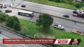Coroner identifies city worker killed in crash with Metro bus