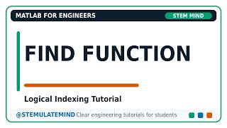 MATLAB Find Function Practice Exercise 8.1 | Logical Indexing Tutorial