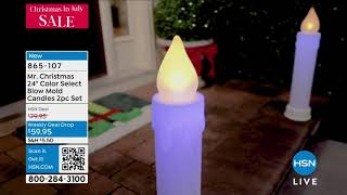 Mr. Christmas 24" Color Select Blow Mold Candles 2pc Set