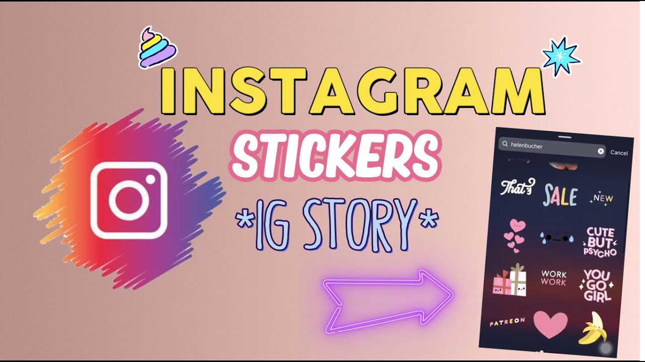 INSTAGRAM STORIES- Aesthetic STICKERS - Part 1 - YouTube