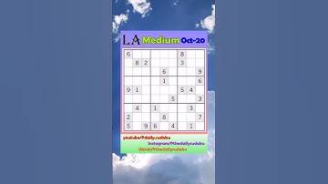 Los Angeles Times Daily #Sudoku 2025-10-20 Medium #puzzle #games #education #braingames