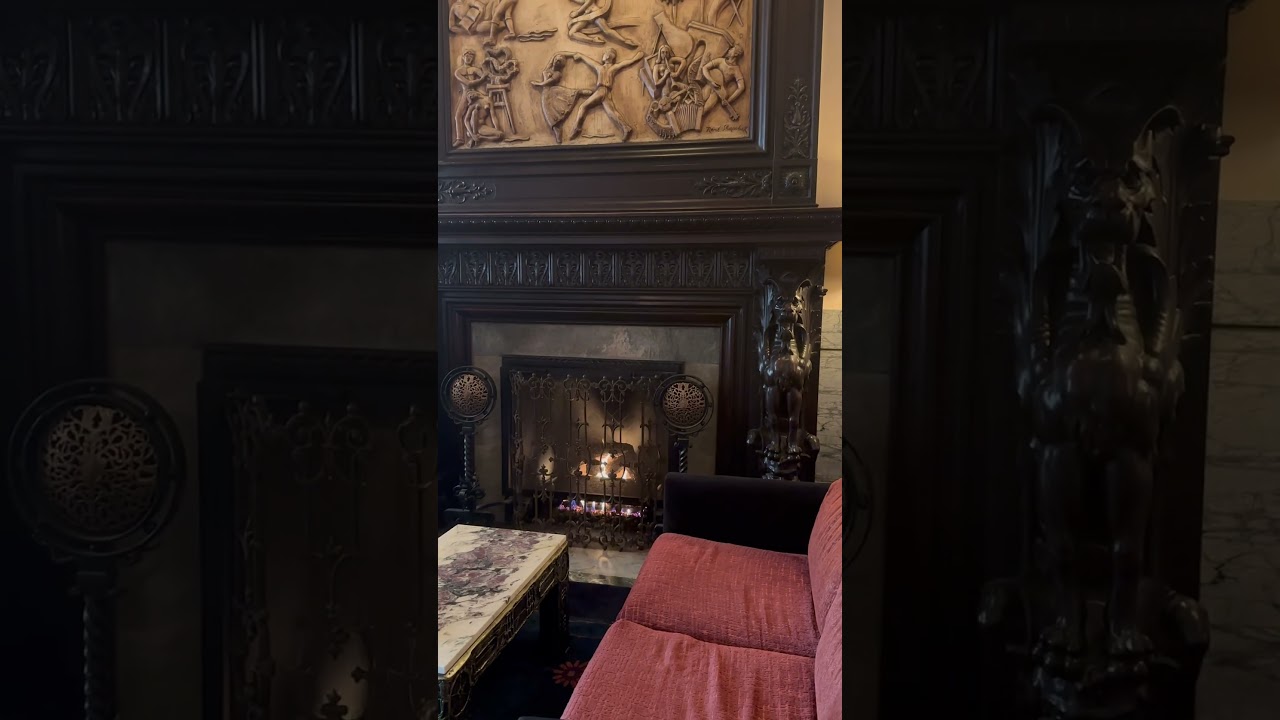 The fireplace at Hotel Chelsea NYC