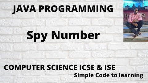 How to check spy number program in  Java