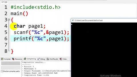 c ws7 รอรับค่า โดยใช้คำสั่ง scanf  และแสดงค่า ด้วยคำสั่ง printf โดยไม่ต้อง Interface กับผู้ใช้