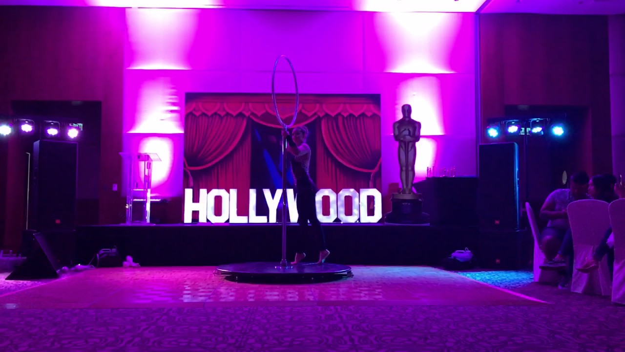 Aerial acrobat show lollipop hoop silk Abu Dhabi Dubai