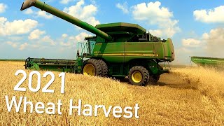 Wheat Harvest has begun! Down wheat and mud not very fun!