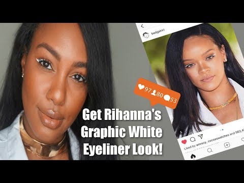 rihanna white eyeliner
