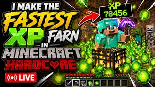 I BUILT THE FASTEST XP FARM in MINECRAFT HARDCORE… INSANE RESULTS 😱