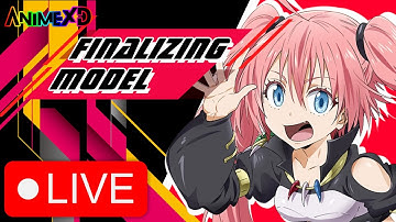 LIVE - Editing normals for anime shader in the model Millim Nava - Workflow blender 3.4