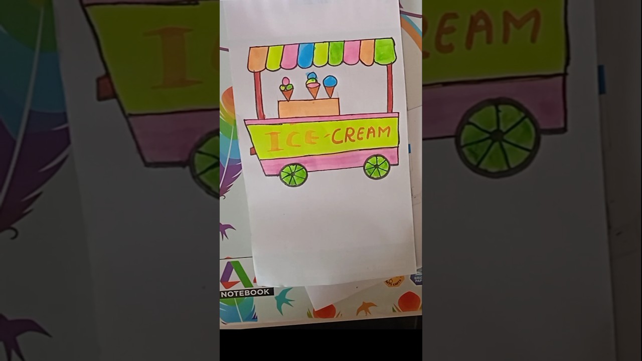 Ice cream Cart drawing