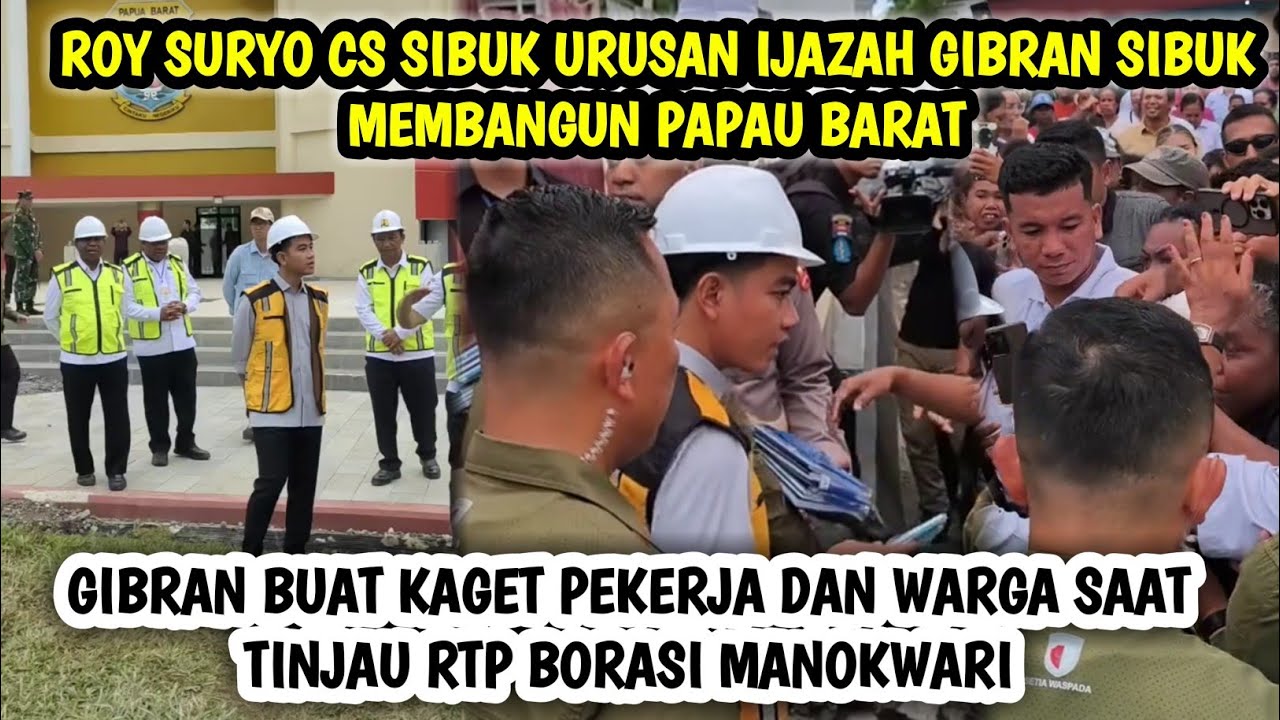 Antusias Warga Manokwari Papua Sambut Wapres Gibran Saat Tinjau Progres PemBanguna RTP Borasi Papua